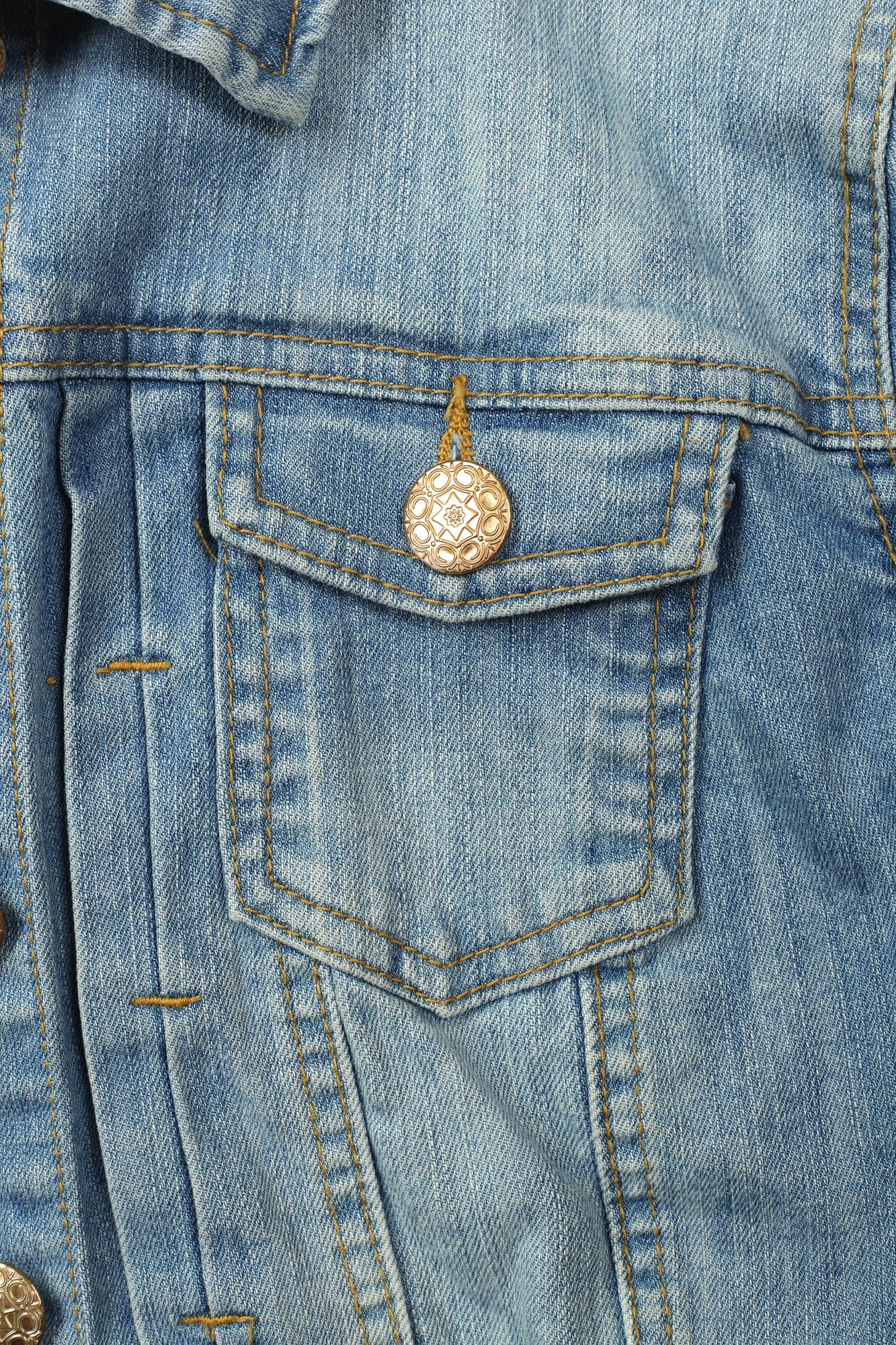monogram on denim jacket cuff